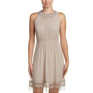 NWT- $498 ELIE TAHARI Demetria Sleeveless Chain-Trim Silk Dress 12